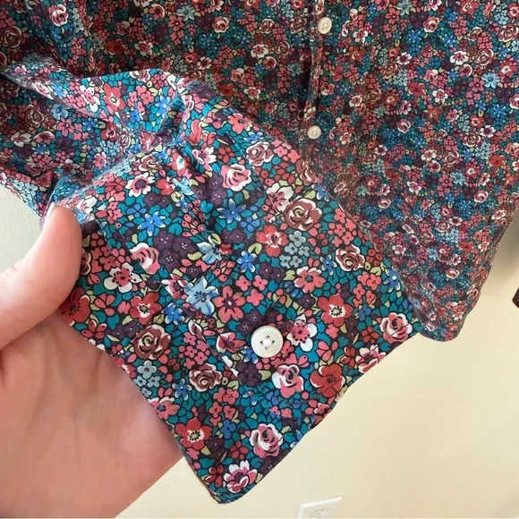 J. Crew X Liberty Fabric Slim Fit Button Down Small - Picture 4 of 6